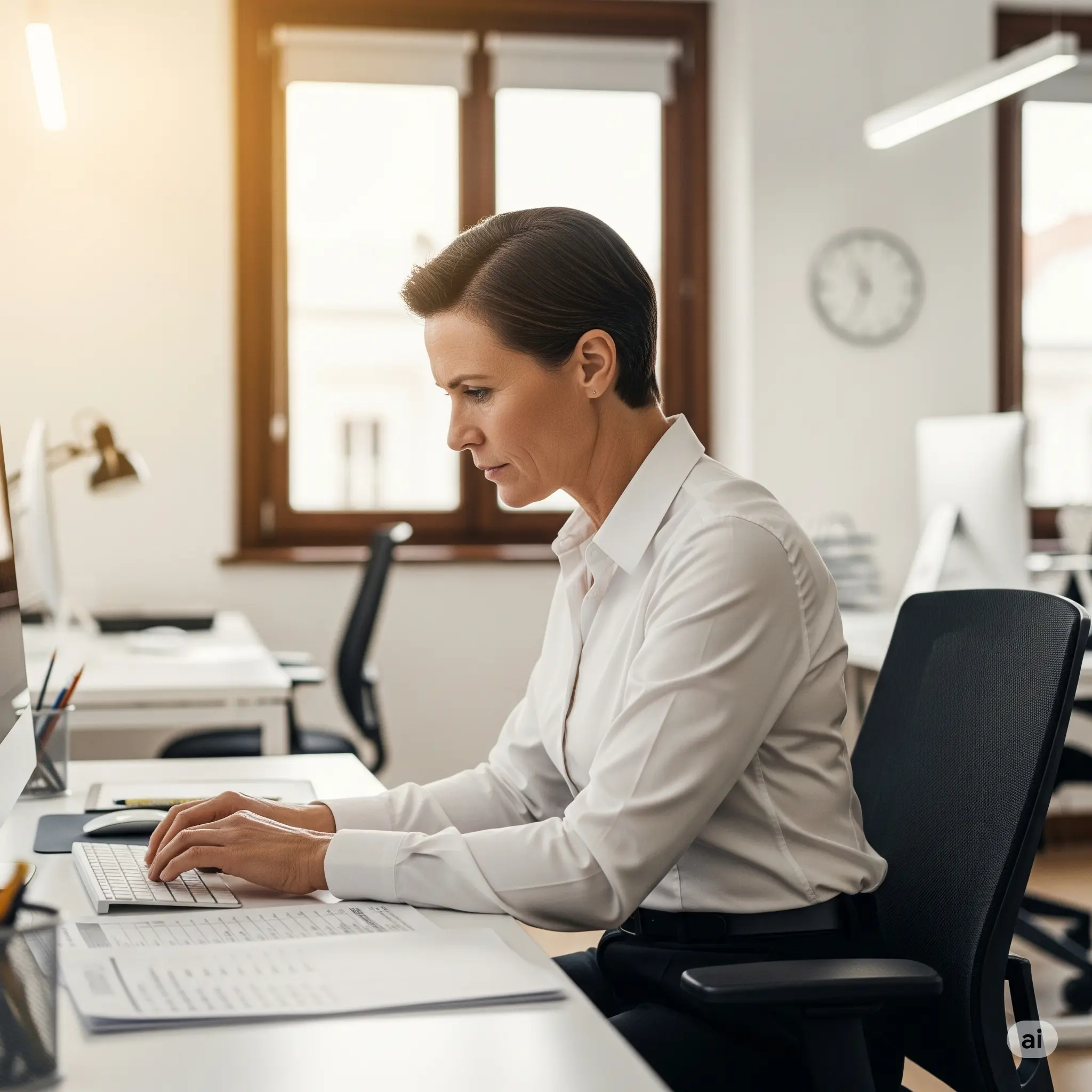 Administrativo usando plataforma